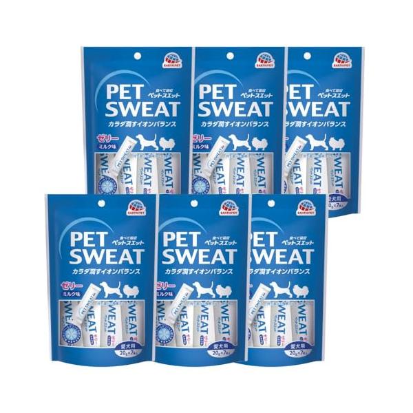 他サイト： アース・ペット PET SWEAT(ペットスエット) ペットスエットゼリー ミルク風味 愛犬用 20g×7本×6個セットの商品画像