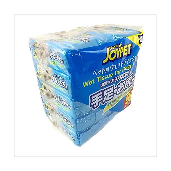 他サイト： ジョイペット ウェットティッシュ 犬猫 手足・お尻用 90枚入り×10 JOYPET Wet Wipes for Dog &amp; Catsの商品画像