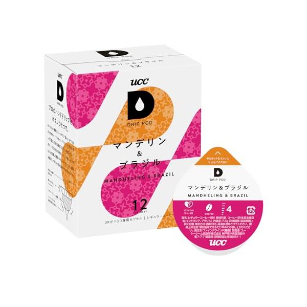 他サイト： UCC ドリップポッド 専用カプセル マンデリン&amp;ブラジル 12杯分 90g ポッド・カプセルの商品画像