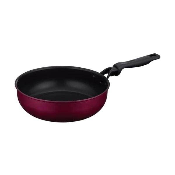 サーモス デュラブルシリーズ 炒め鍋 26cm レッド ガス火・IH対応 焦げつきにくい 耐久性コーティング PFOA PFOS不使用 握りやす