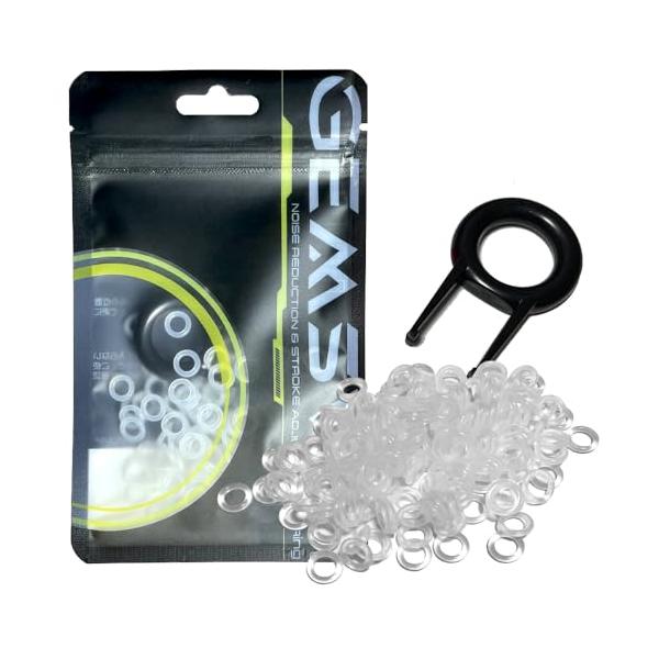 他サイト： Gemswit(ジェムズウィット) Cherry MXスイッチ対応 静音化&amp;キーストローク 調整用 Oリング (クリア/CLEAR)の商品画像