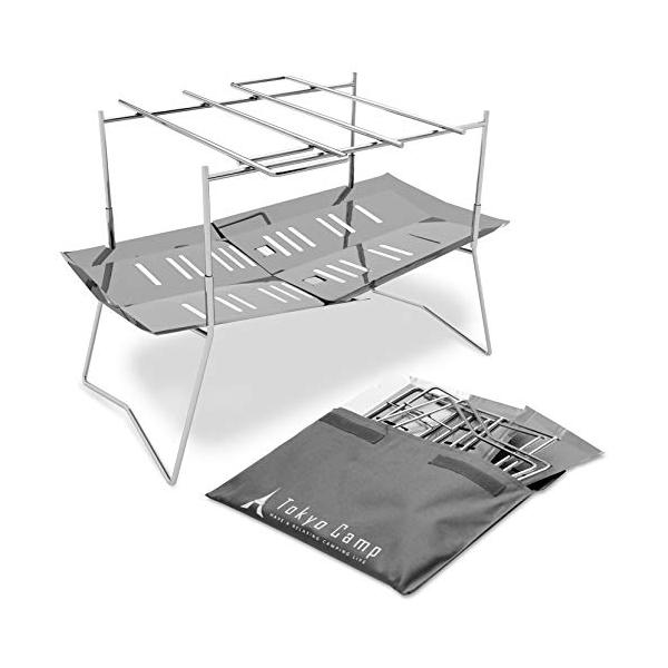 他サイト： Tokyo Camp 焚き火台 HAKOSUKA 折りたたみ式 コンパクト 軽量 ソロキャンプ用 バーベキューコンロ ステンレス製の商品画像