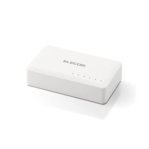 他サイト： エレコム スイッチングハブ 5ポート ギガビット プラスチック筐体 コンパクト 軽量 ACアダプター付属/壁掛け対応/静音ファンレス/省電力/Eの商品画像