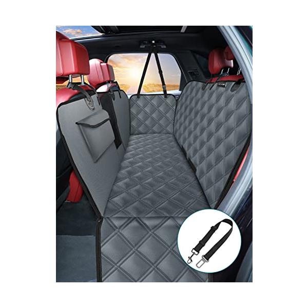 他サイト： KYG ペット用 ドライブシート 汎用版 全車種 後部座席 可視メッシュ窓 飛び出し防止リード付き 汚れ防止 防水 耐摩 滑り止め 簡単取り付けの商品画像