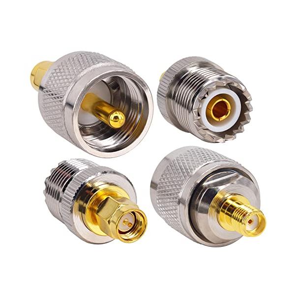 スタンダードモデル/M型-SMA型 4個 定番モデル/-・Size:M型-SMA型 4個 定番モデル・パッケージ個数:1・変換アダプタ：1、UHFメス⇔SMAオス;2、UHFメス⇔SMAメス;3、UHFオス⇔SMAオス;4、UHFオス⇔SM...