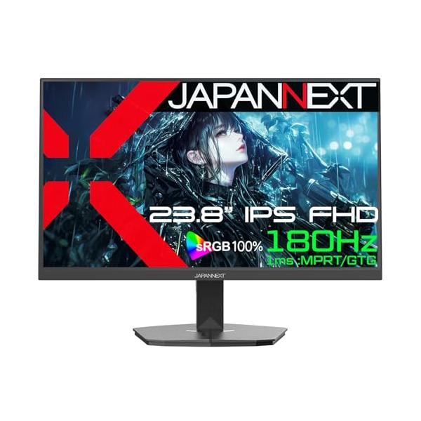 ゲーミングモニター JAPANNEXT 23.8インチ IPSパネル搭載 180Hz対応 フルHD(1920x1080)解像度 JN-Ei238G180F  2年保証 ジャパンネクスト ECサイト限定