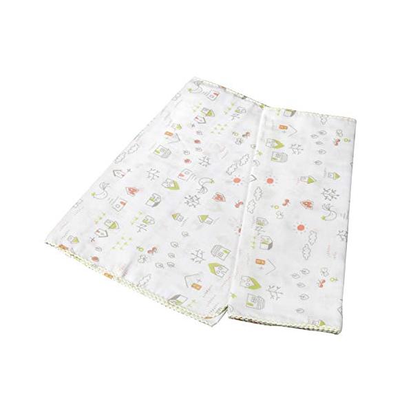 他サイト： イサム商会 綿100% 日本製 ダブルガーゼ入浴タオル ハウス柄 32×70cm 2枚の商品画像