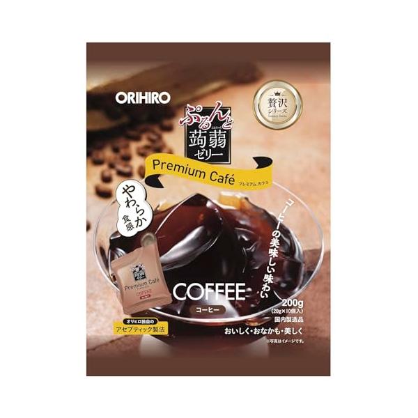 オリヒロ ぷるんと蒟蒻ゼリー プレミアムカフェ コーヒー味 200g（20g×10個入）×6袋