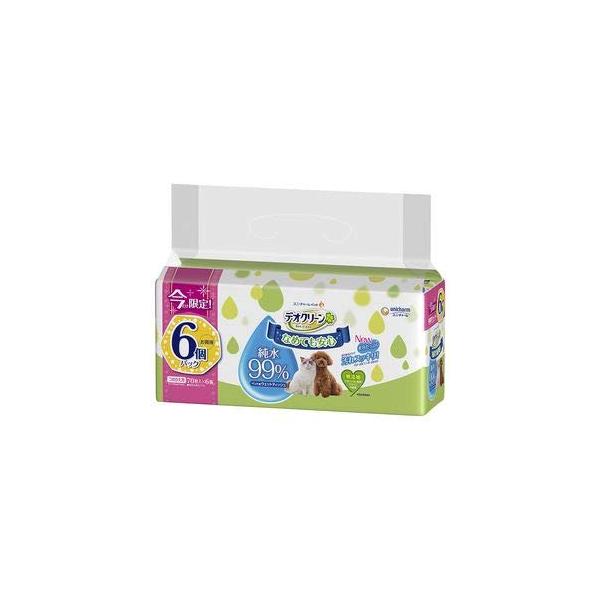 他サイト： ユニ・チャーム デオクリーン 純水99％ウェットティッシュつめかえ用 70枚×6コの商品画像