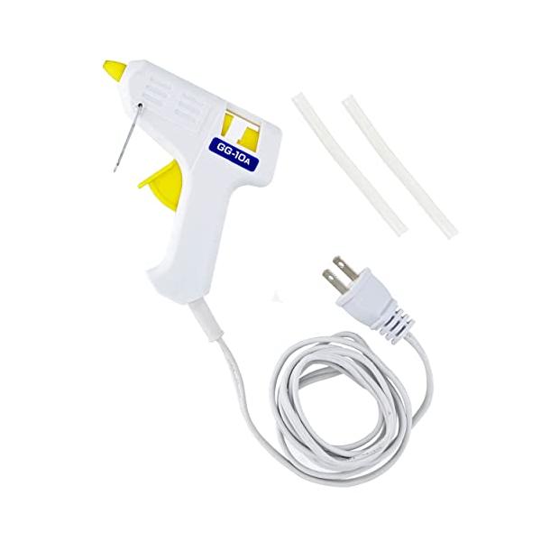 コード式(本体色:黄)・黄  GG-10A・・Style:コード式(本体色:黄)PatternName:単品・木・革・布・紙等の固定・貼り付けに・セット内容:本体×1、グル―スティック×2、スタンド×1・定格電圧:AC100V、定格周波数:...