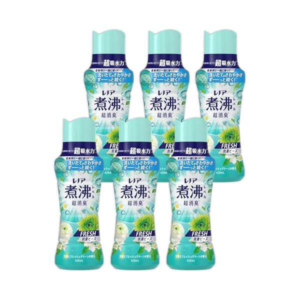 -/本体 420mL×6本/-・PatternName:太陽とフレッシュグリーンSize:本体 420mL×6本・パッケージ個数:1・抗菌ビーズは、衣類の消臭専用のお洗濯ビーズ。いつもの洗剤や柔軟剤に加えるだけで、しみついたニオイまで煮沸レ...