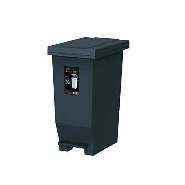 他サイト： アスベル フタ付きゴミ箱 エバンMP密閉ペダル しっかり密閉 20L 黒 ニオイ漏れ防ぐ A6300の商品画像