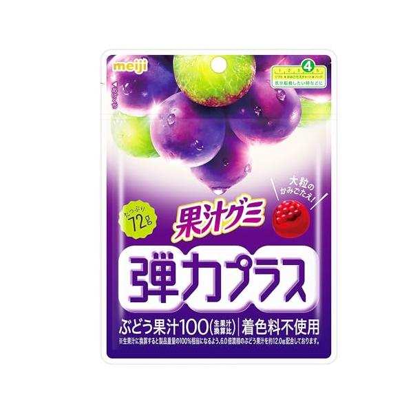明治 果汁グミ弾力プラスぶどう 72g×7個