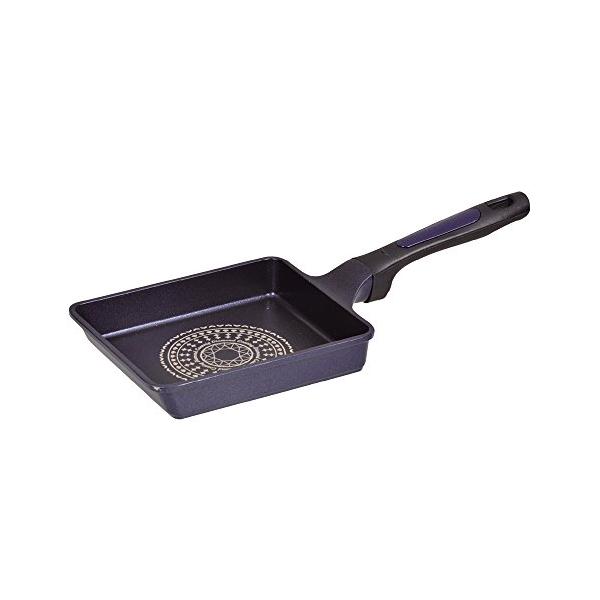 パール金属 軽い 卵焼き フライパン 15×18cm ガス火専用 玉子焼き器 驚きの軽さ ブルーダイヤモンドコート HB-2020