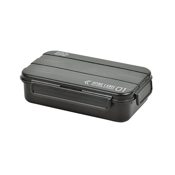 パール金属 弁当箱 1段 4点ロック メンズ ランチ ボックス ブラック 男性用 日本製 ホームレーベル D-435