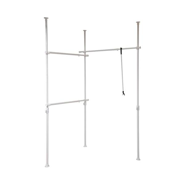 他サイト： 山善(YAMAZEN) 突っ張りハンガーラック 衣類収納 幅160-292cm 耐荷重 90kg トリプル コーナーにも 大容量 縦横伸縮 引っの商品画像