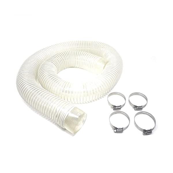 他サイト： KINOKINO 集塵機用 フレキシブルホース ステンレス ホース バンド セット 自作 サイクロン 集じん機 パーツ (長さ 約1.5m 内径の商品画像