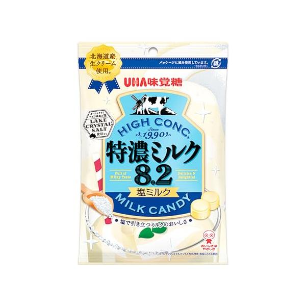他サイト： UHA味覚糖 味覚糖 特濃ミルク8.2塩ミルク 75g×6袋の商品画像