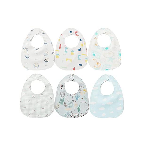 他サイト： [Elf-feer] ベビー ビブ スタイ よだれかけ 防水 6枚セット 赤ちゃん エプロン 食事用 U型 (カラー5)の商品画像
