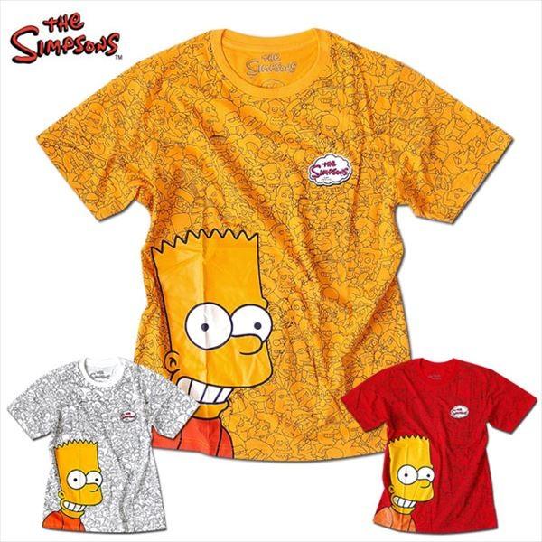 The Simpsons ザ シンプソンズの大人気キャラクターバートが大きく描かれた総柄プリントtシャツ Ev Eplus919 ライフスタジオ ヤフー店 通販 Yahoo ショッピング