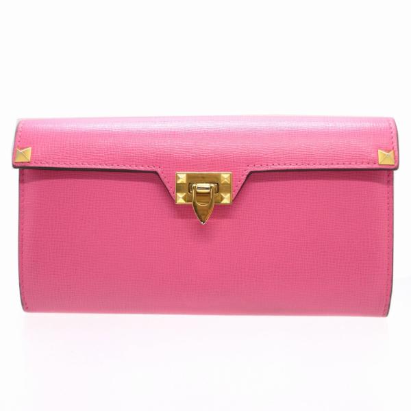 ヴァレンティノ・ガラヴァーニ バレンチノ ロックスタッズ 長財布 美品 VALENTINO ROCKSTUD ZIPPERED WALLET ロックスタッズ 長財布
