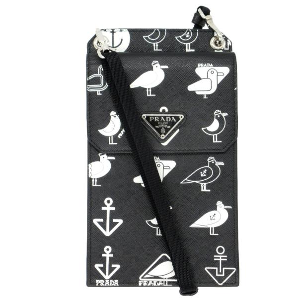 PRADA（プラダ） 新品同様 スマホショルダー カモメ 錨 三角プレート