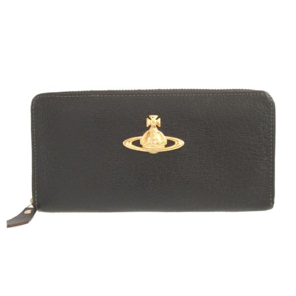 新品同様 ヴィヴィアンウエストウッド オーブ柄 レザー ブラック 黒