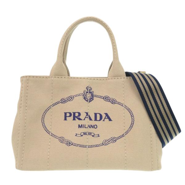 PRADA（プラダ） 美品 カナパ ミニ 1BG439 キャンバス ベージュ
