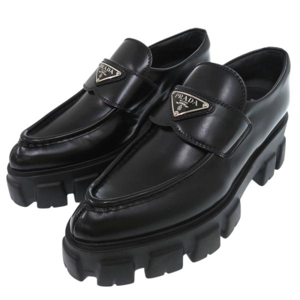 PRADA 未使用品 プラダ モノリス ポインテッドトゥ ローファー 三角