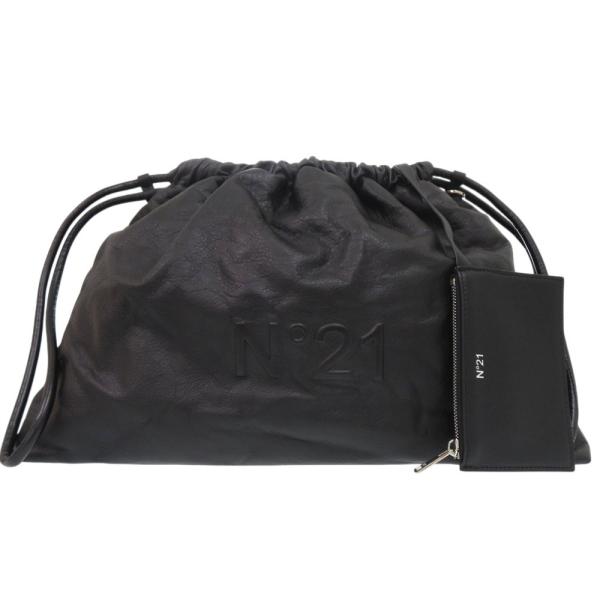 美品 ヌメロ ヴェントゥーノ 巾着バッグ ショルダーバッグ レザー