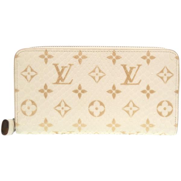 ルイヴィトン 長財布 モノグラム/パイソン ジッピー・ウォレット N97773 LOUIS VUITTON 財布 白 life-time_8b1284ie6w12