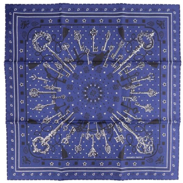 HERMES（エルメス） 新品同様 カレ55 Les Cles Bandana レ クレ