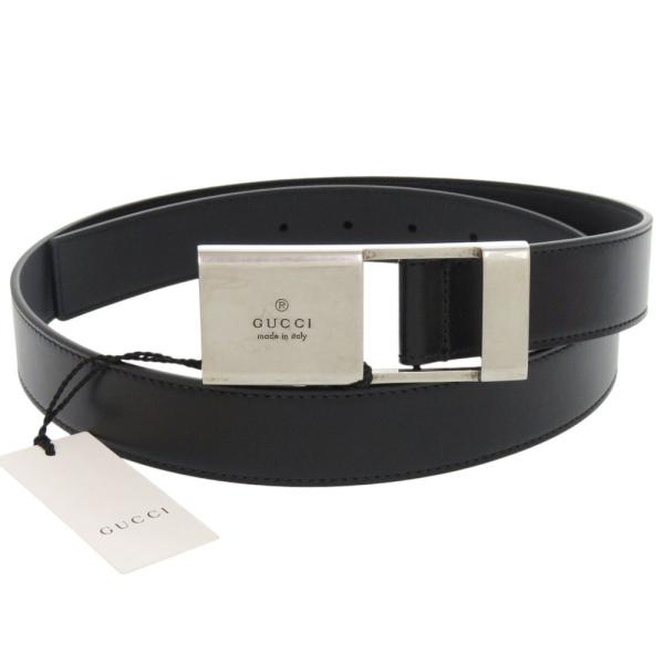 GUCCI（グッチ） 新品同様 793761 レザー ブラック ベルト 黒 0691