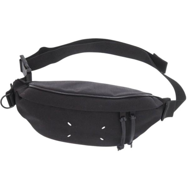 【美品】Maison Margiela ボディバッグ 4ステッチウエストバッグ 美品 メゾン マルジェラ 4ステッチ S55WB0072 キャンバス ブラック