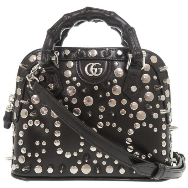 GUCCI（グッチ） 新品同様 ダイアナ バンブー スタッズ 715775 レザー