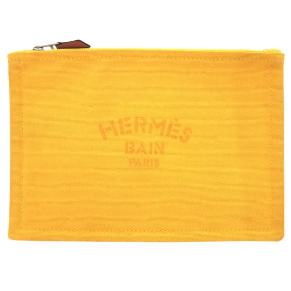 HERMES（エルメス） 新品同様 フラットポーチPM コットンキャンバス