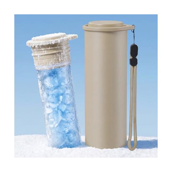 モカブラウン 250ml（ボトル容量）【瞬間0℃】氷嚢 魔法瓶構造 氷のうボトル 【4層ダブル真空断熱】 ミニアイスパック 首 熱中症対策 冷たさキープ