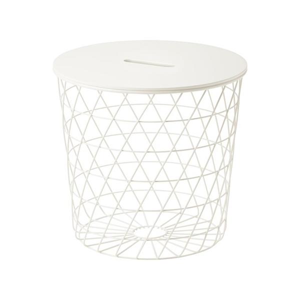IKEA イケア 送料750円 KVISTBRO 収納テーブル, ホワイト  サイドテーブル サイズ44 cm