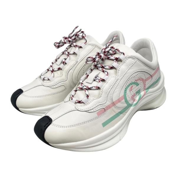 GUCCI（グッチ） スニーカー GGロゴ 734904 34 1/2サイズ レザー