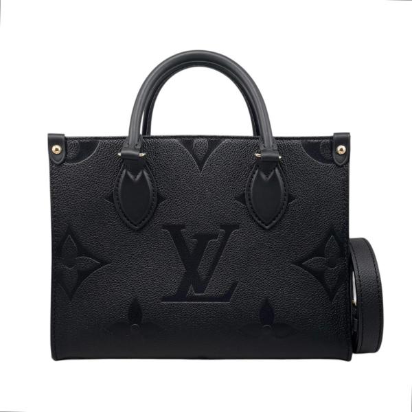 ルイヴィトン ハンドバッグ ショルダーバッグ オンザゴーPM M45653 モノグラム アンプラント ノワール ブラック LOUIS VUITTON