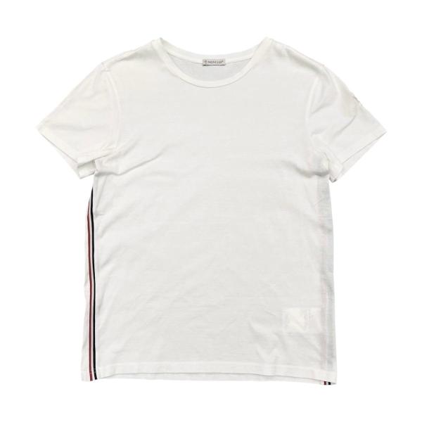 モンクレール 半袖Tシャツ マグリア D10918001300 83058 Sサイズ コットン ホワイト サイドライン MAGLIA MONCLER