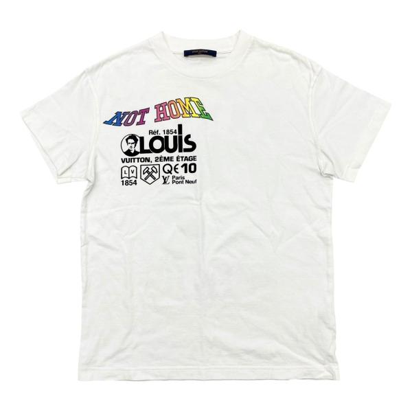 ルイヴィトン 半袖Tシャツ カンザスウィンドプリント RM191 LVO HGY96W XXSサイズ コットン ロゴ ホワイト LOUIS VUITTON