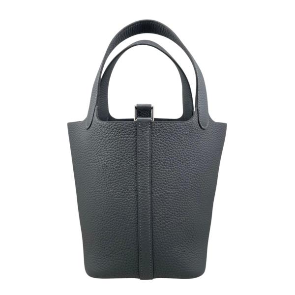エルメス ハンドバッグ ピコタンロックPM G刻印 トリヨンクレマンス グリミスティ グレー シルバー金具 HERMES