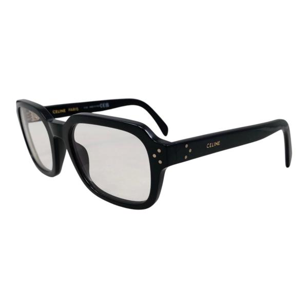 セリーヌ サングラス スクエアメガネ CL500971 プラスチック ロゴ ブラック CELINE