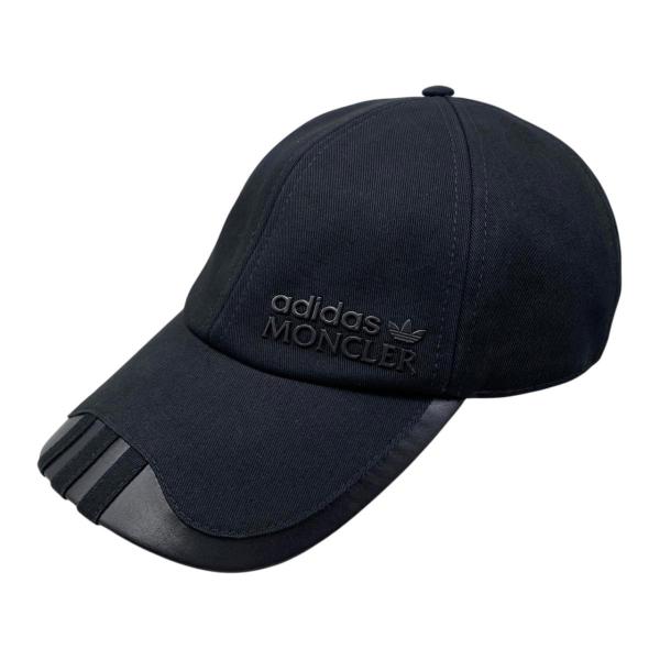モンクレール×アディダスコラボ 帽子 ロゴ ベースボールキャップ I209S3B00001 04863 コットン ブラック MONCLER×adidas