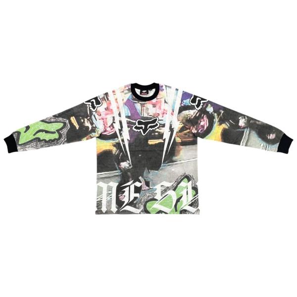 シュプリーム×フォックスレーシングコラボ 長袖Tシャツ L/S トップ Sサイズ コットン ロゴ マルチカラー L/S Top Supreme×Fox Racing