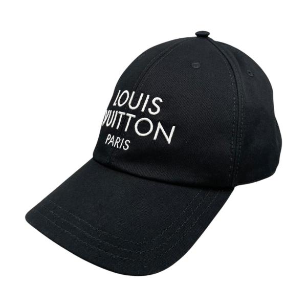 ルイヴィトン 帽子 キャップ・マイ LV パリ M7587L Lサイズ コットン ロゴ ノワール ブラック LOUIS VUITTON