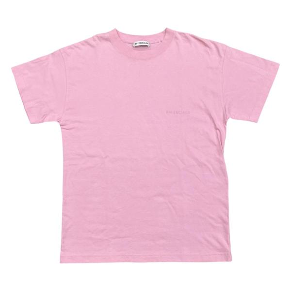 バレンシアガ 半袖Tシャツ ロゴプリント HT82 612965 TIVG5 XSサイズ コットン ピンク BALENCIAGA