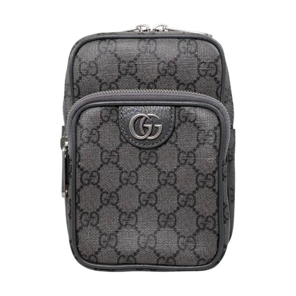 グッチ ボディバッグ スリングバッグ 752565 GGスプリーム ダブルG ロゴ グレー シルバー金具 GUCCI