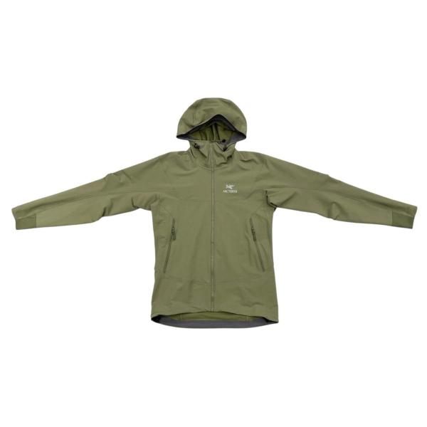 アークテリクス ジャケット ガンマ LT フーディ マウンテンパーカー 17307-121979 Sサイズ ロゴ グリーン GAMMA LT HOODY ARC'TERYX